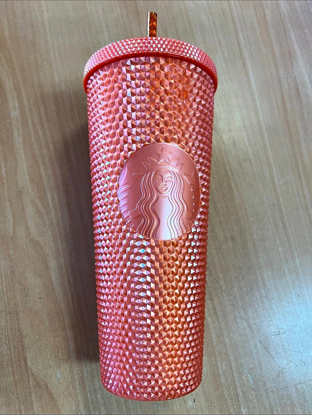 Starbucks Orange Studded Cold Cup Tumbler